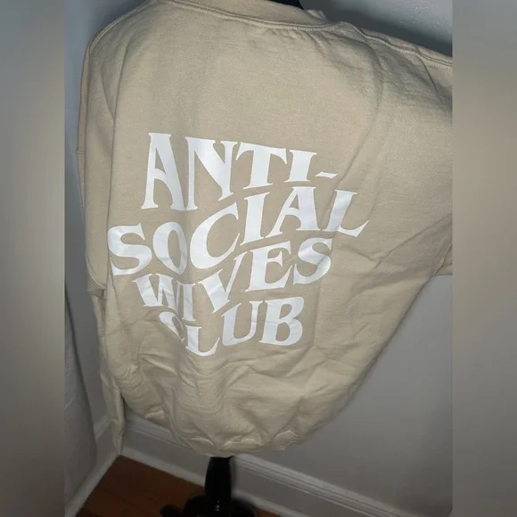 Anti social wives club womens crewneck size xl - Picture 2 of 6